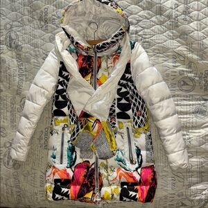Colorful Patterned Puffer Jacket